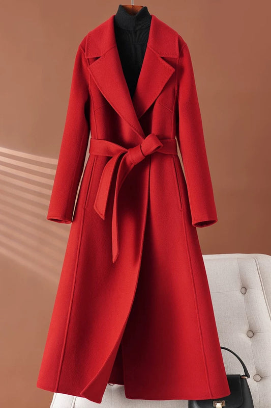 High-end Hepburn style cashmere coat
