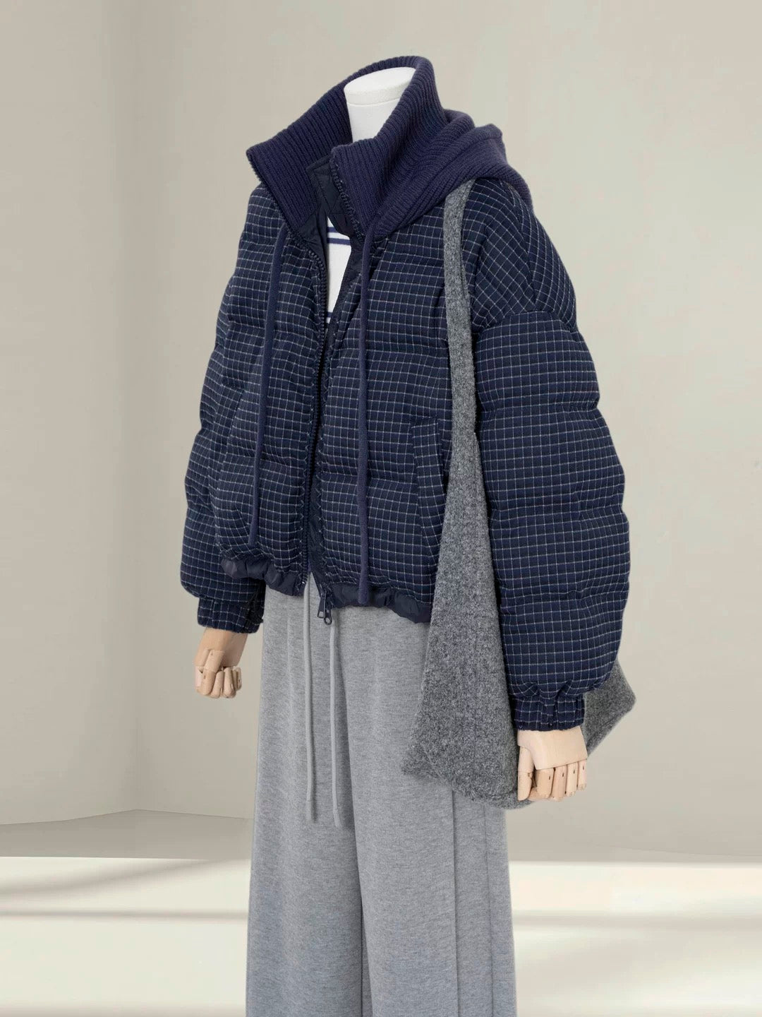 H1563 Plaid Cotton-padded Jacket