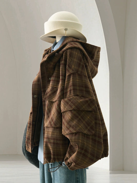H1800 plaid coat