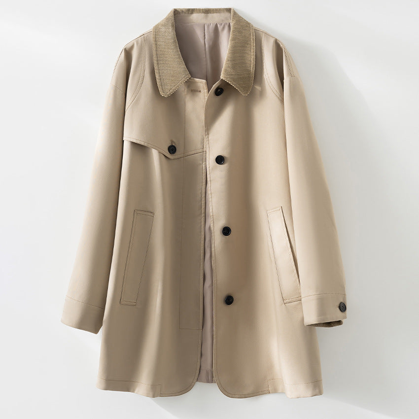 H3093 suit collar trench coat