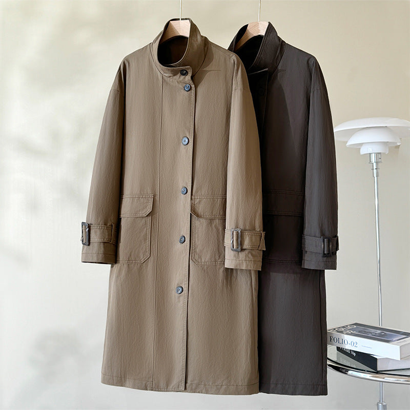 H3152 Textured trench coat