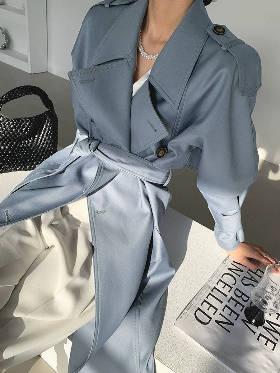 H3156 Textured trench coat