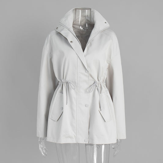 H3281 pure cotton trench coat jacket