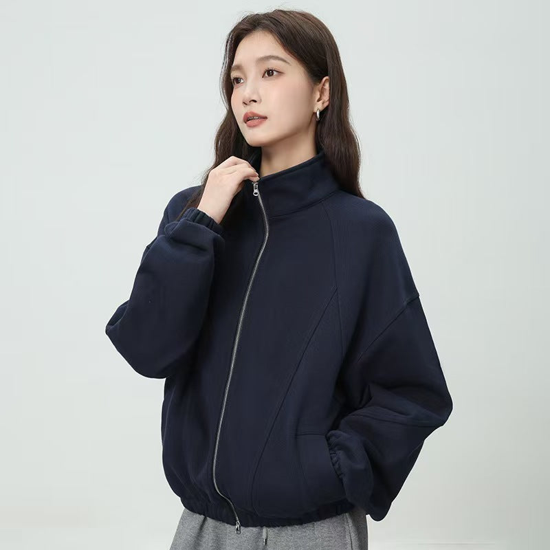 H3298 Loose-fitting sweatshirt jacket