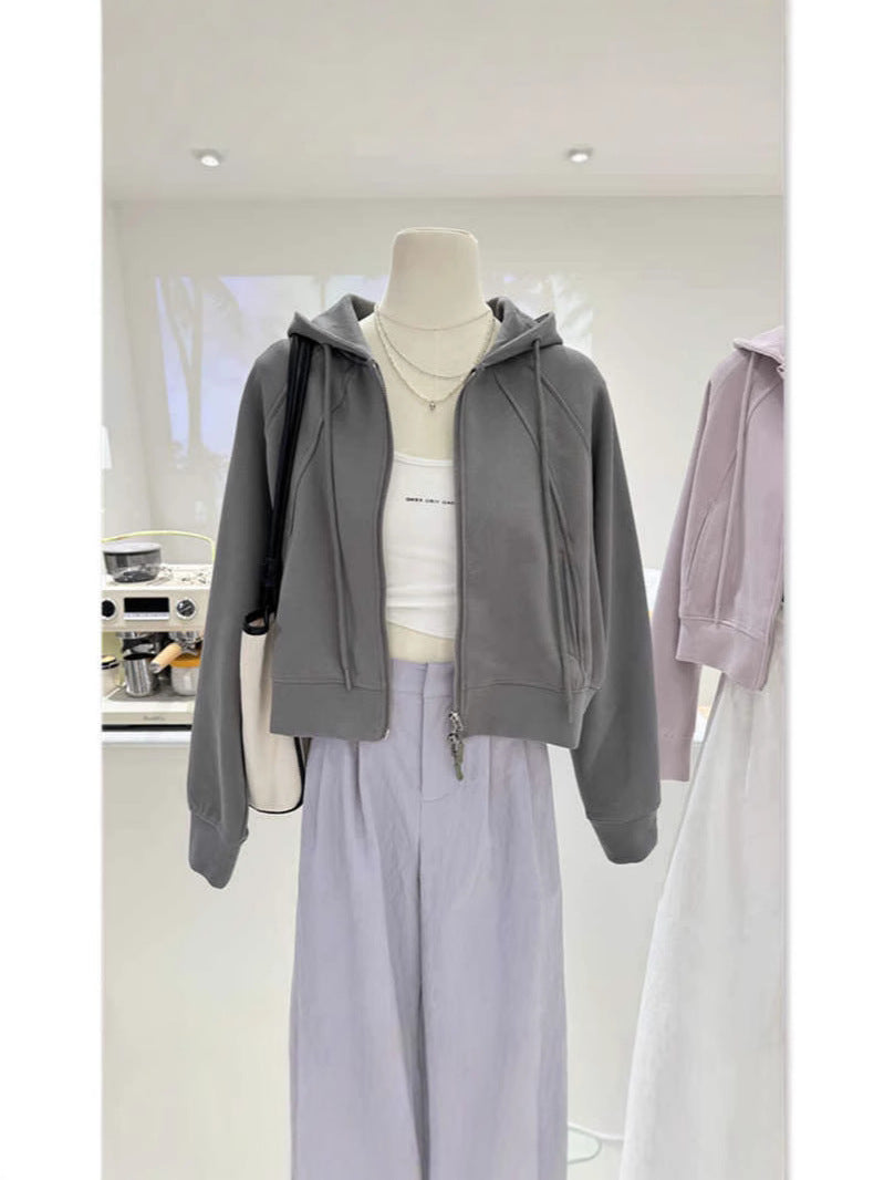 H3312 Loose-fitting sweatshirt jacket
