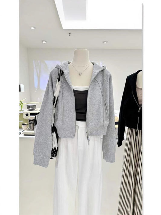 H3311 Loose-fitting sweatshirt jacket