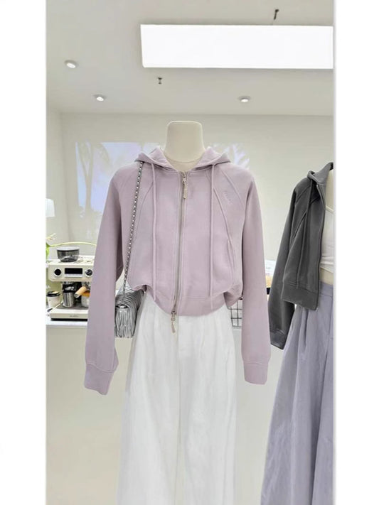 H3307 Loose-fitting sweatshirt jacket