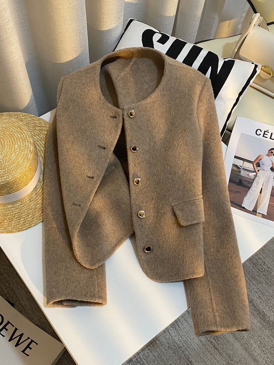 H3501 Suit collar trench coat