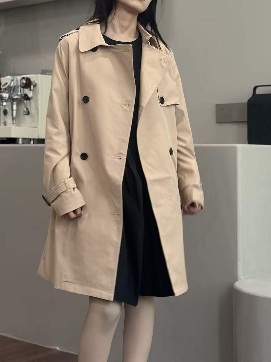 H3505 Suit collar trench coat