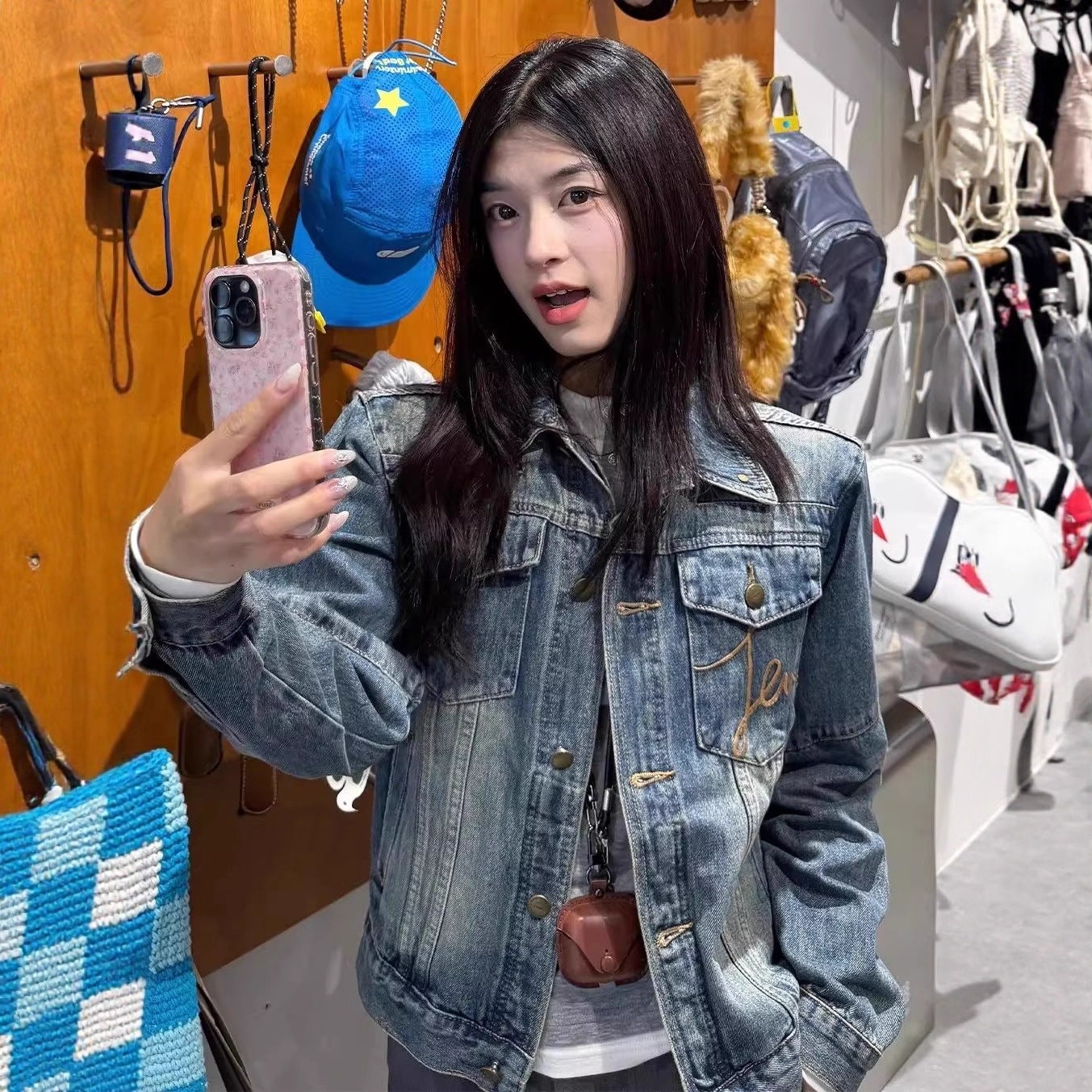 H3608 Women's denim jacket