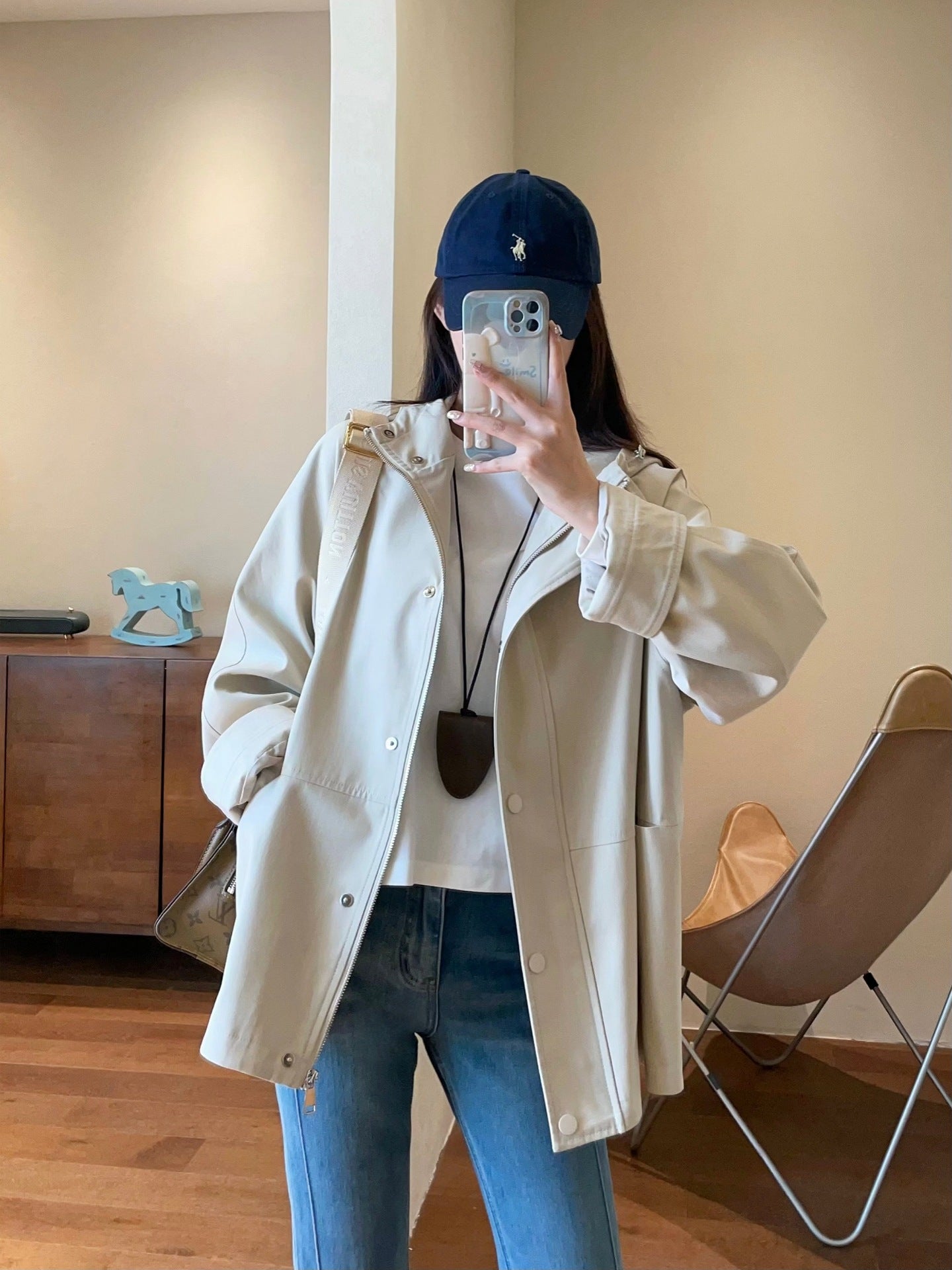 H3955 Women's trench coat