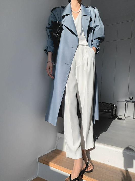 H4146 cashmere trench coat