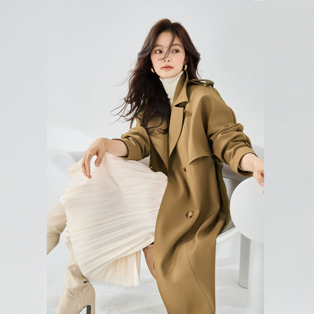 H4134 cashmere trench coat