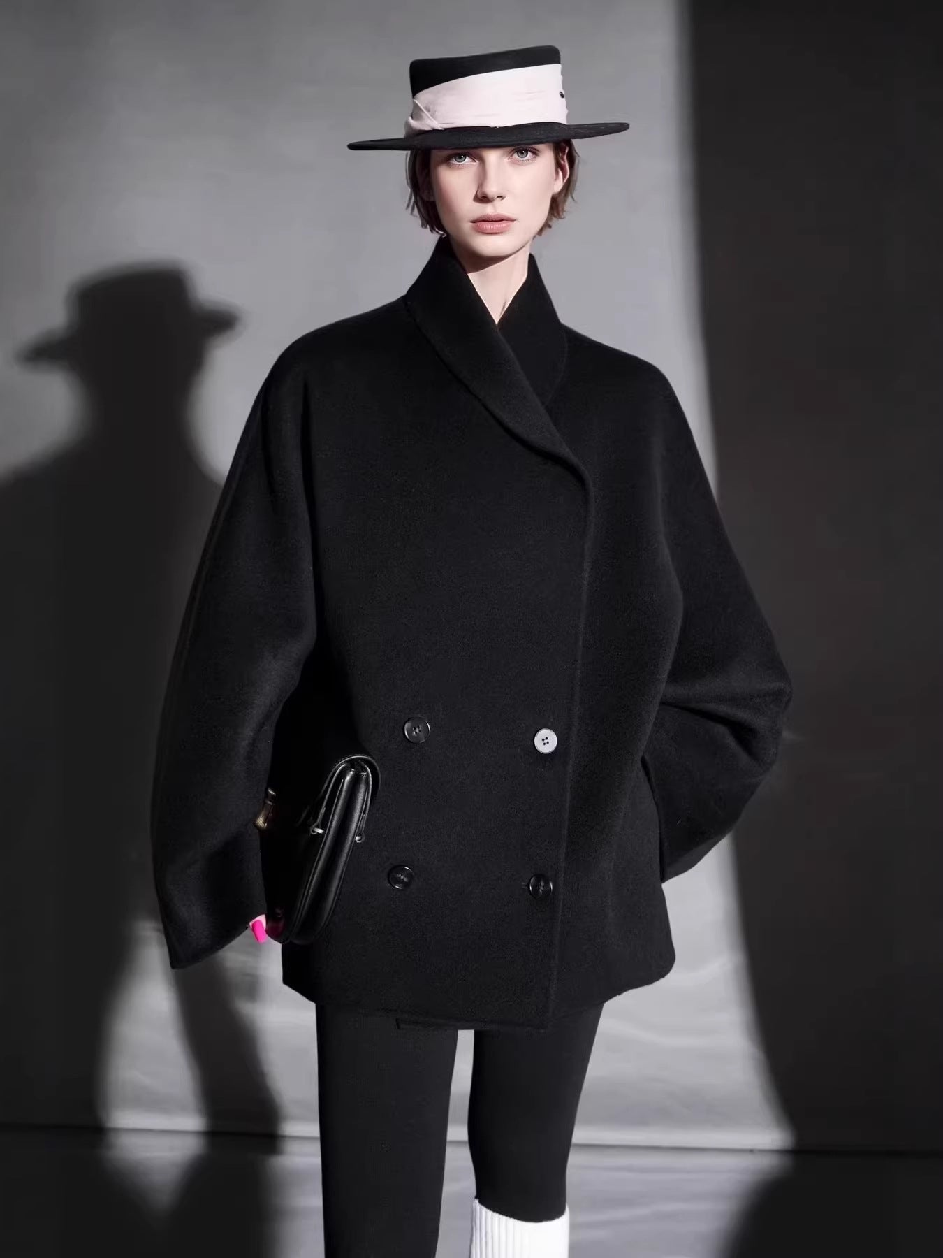 H4433 Women's cashmere coat