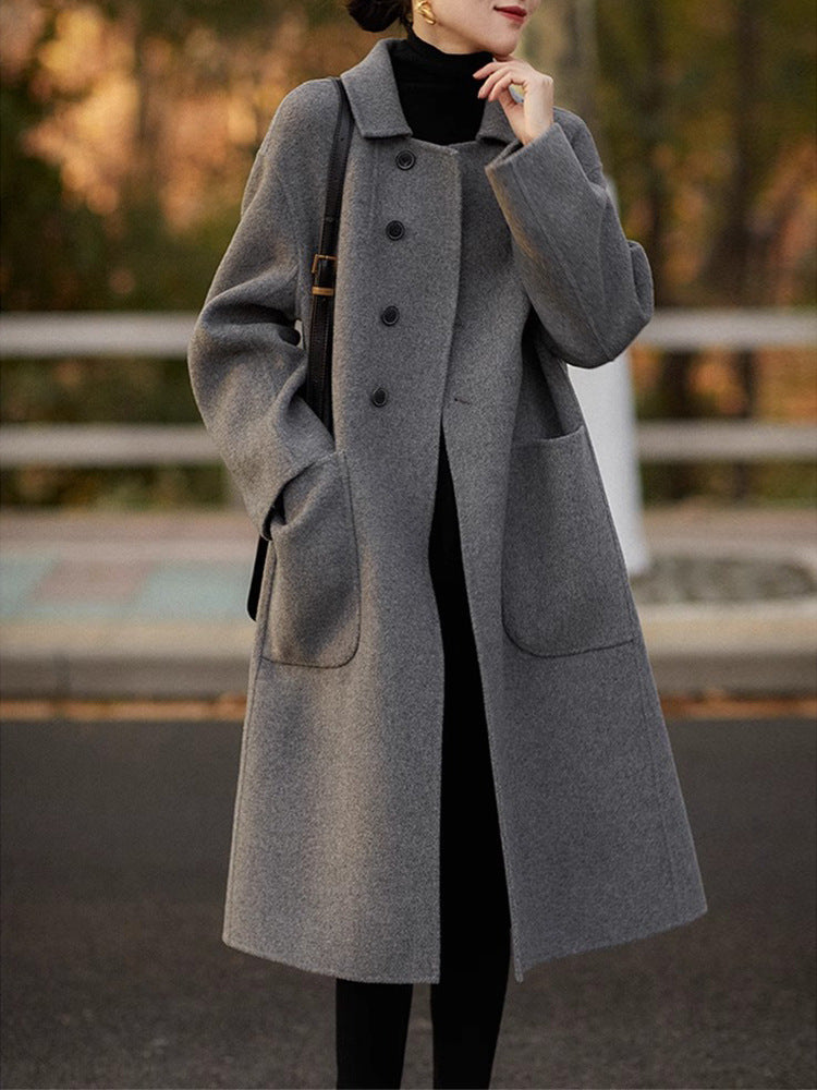 H4444 Women's cashmere coat