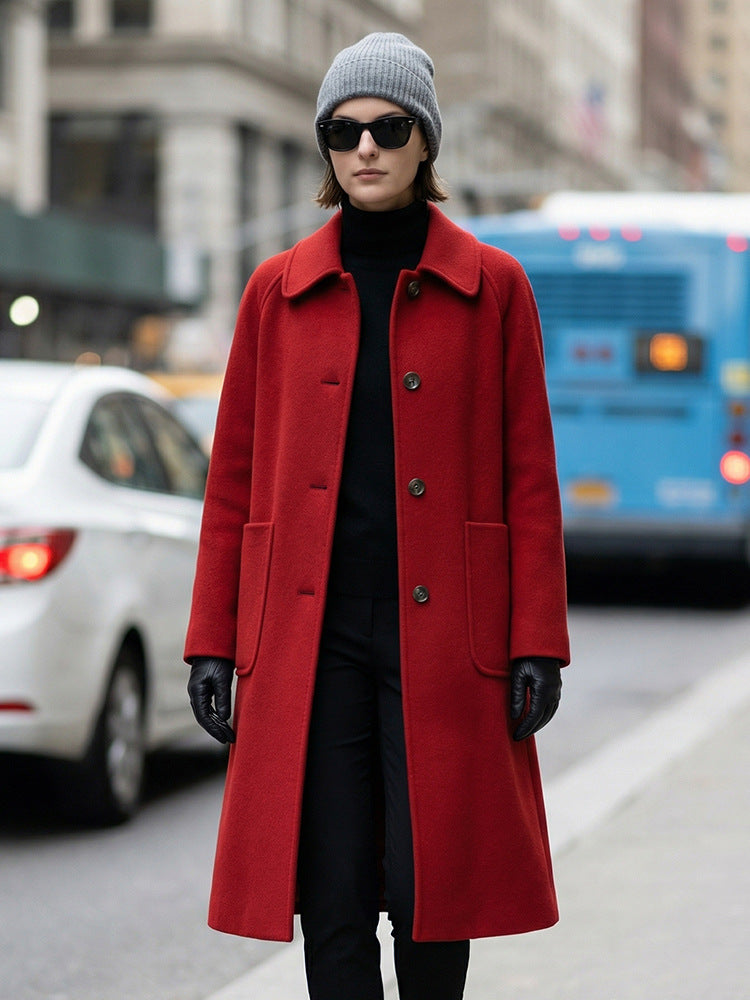 H4480 Women's cashmere coat