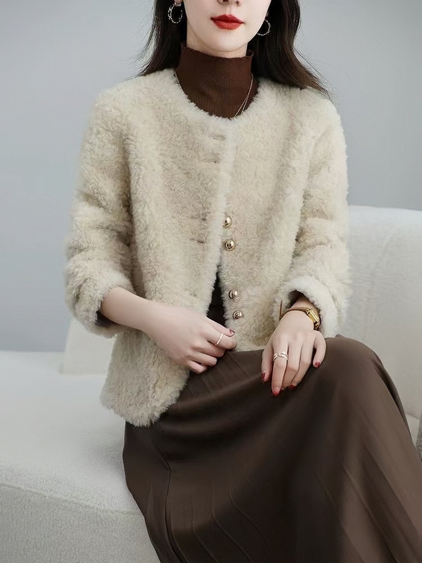 H4514 Women's wool coat