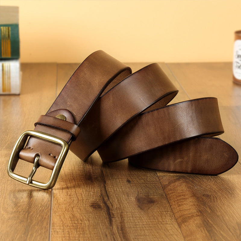 H6056 Men's and women's cowhide belts