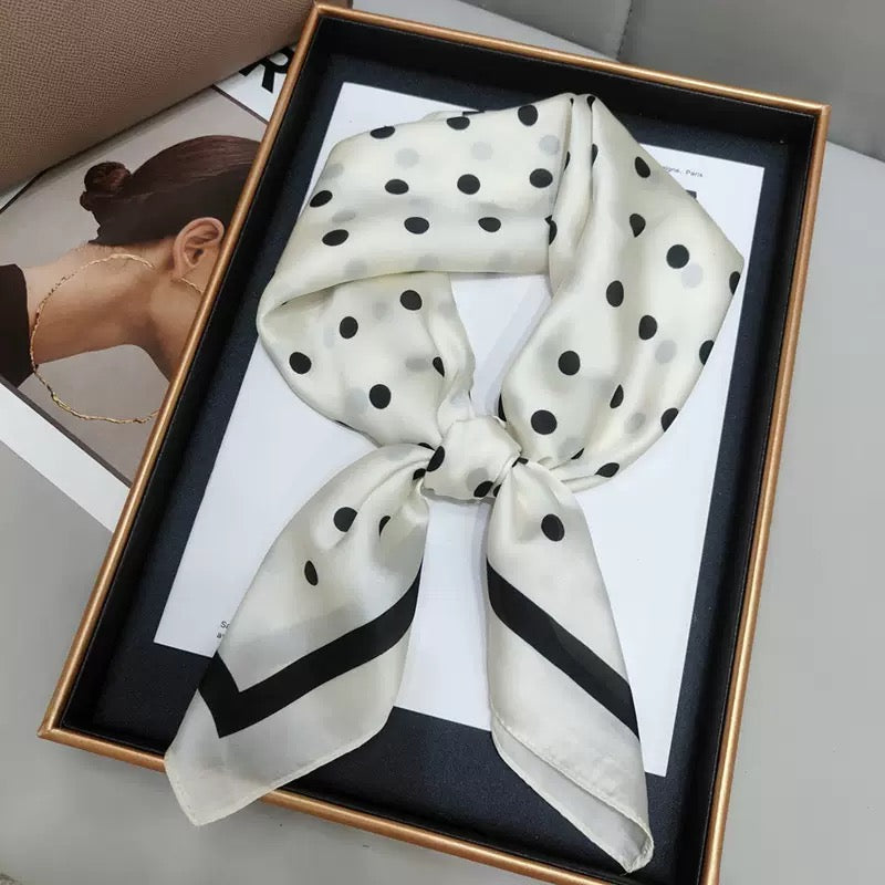 Sophisticated Neck-Protecting Silk Scarf/Kerchief – Versatile Shawl-Style Scarf (HS1002)