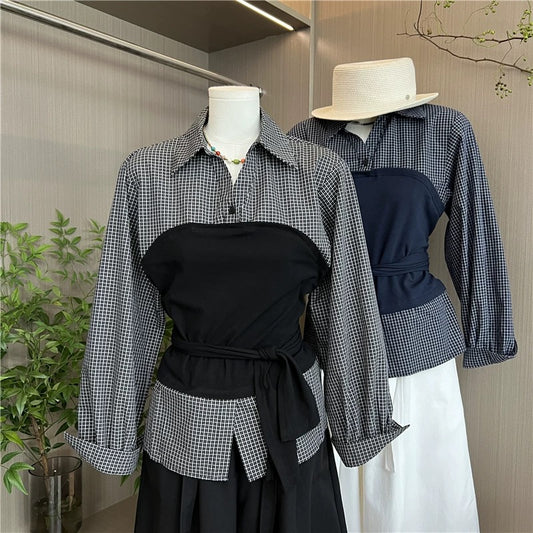 H1262 Faux Two-Piece Shirt