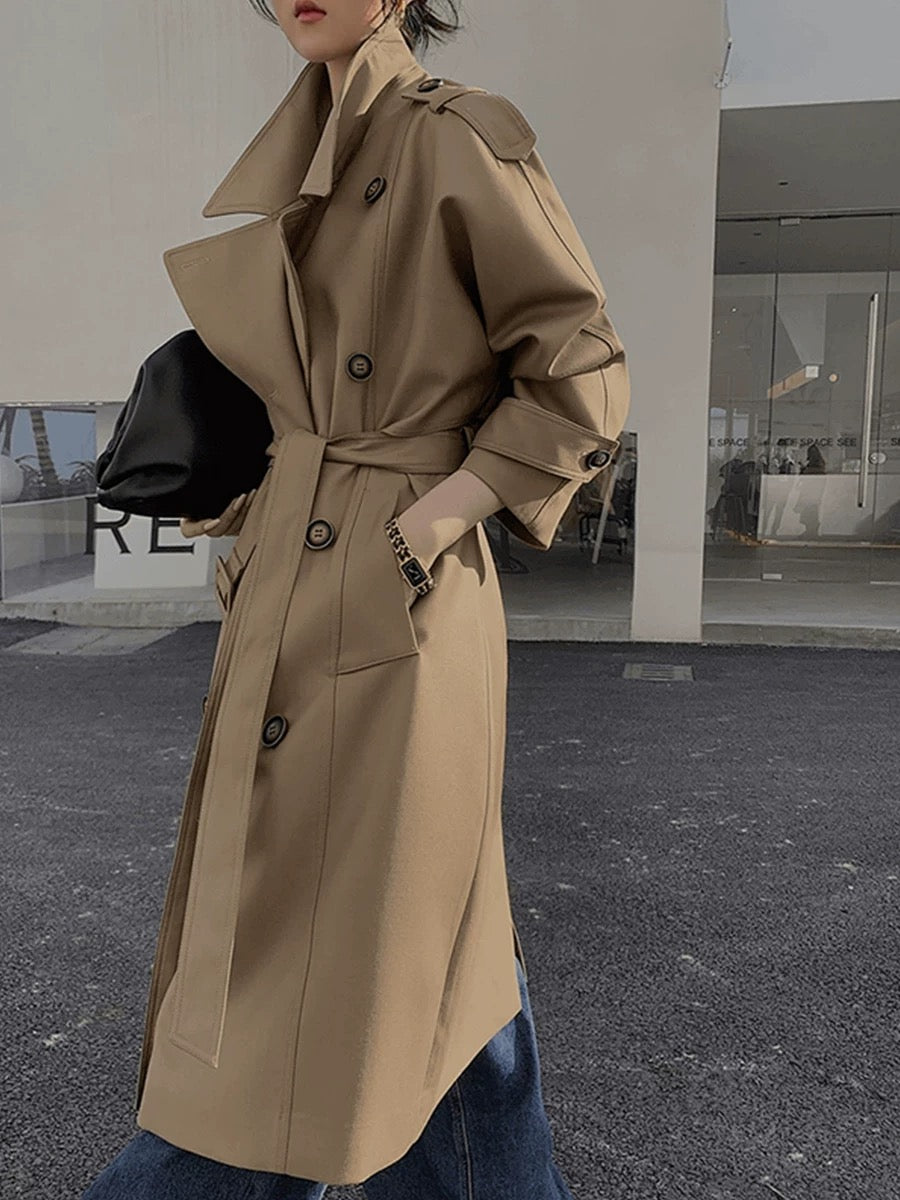 H1095 British style long coat