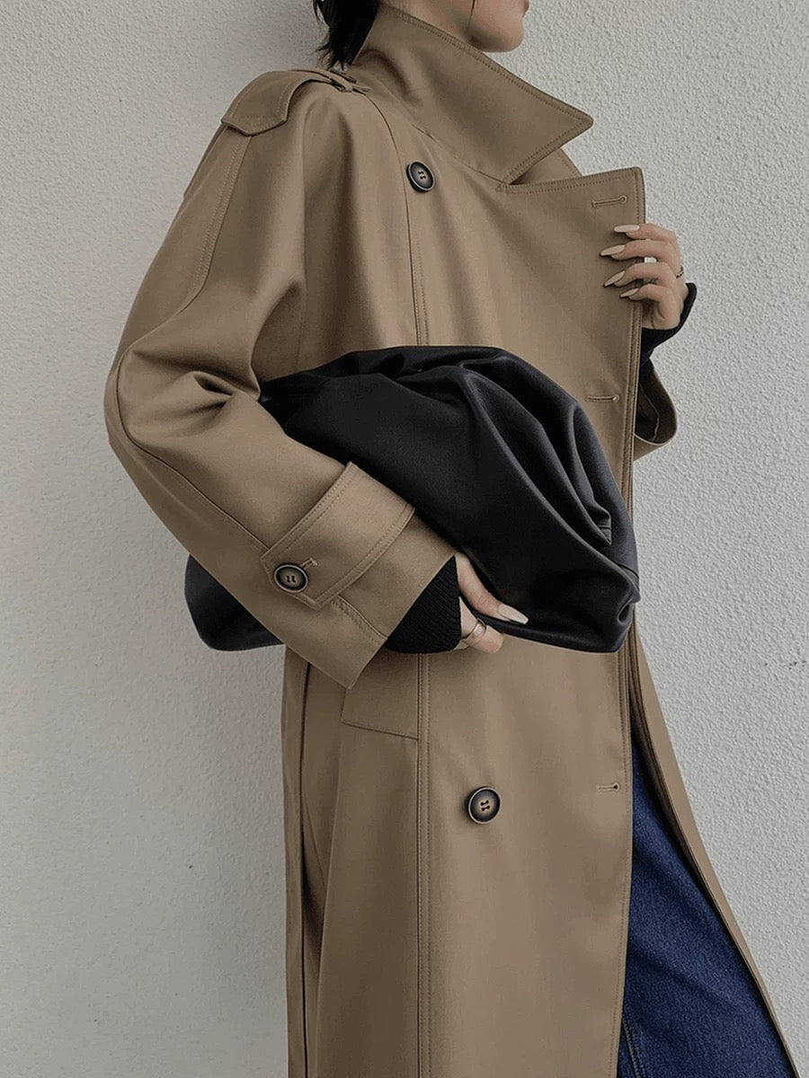 H1095 British style long coat