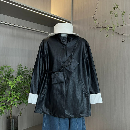 H1243 Mid-length Leather