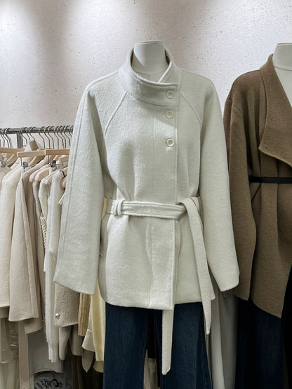 H1297 Mid-length plush coat