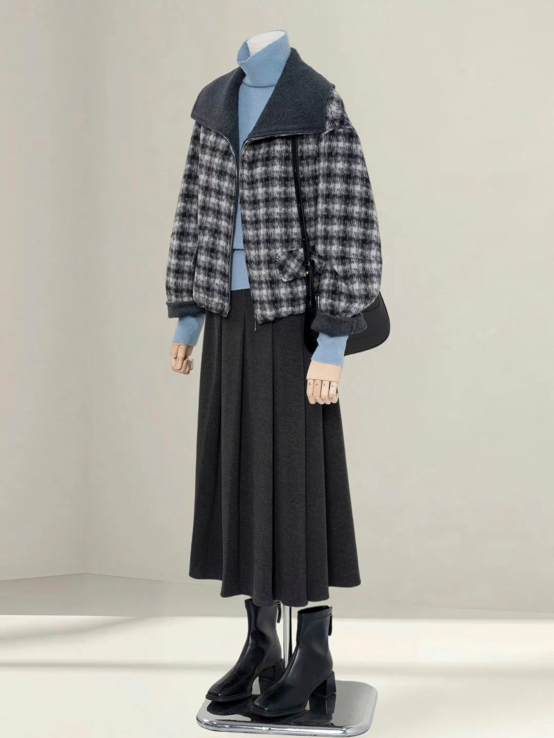 H1454 Wool Plaid Jacket