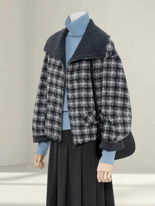 H1454 Wool Plaid Jacket