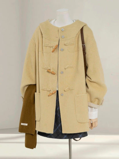 H1457 Mid-length wool coat