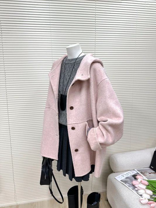 H1465 Mid-length Wool Coat