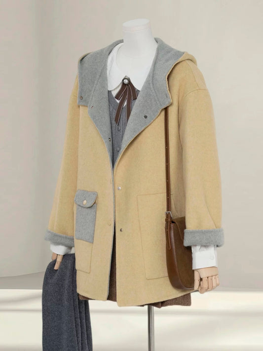 H1467 Double-faced wool coat