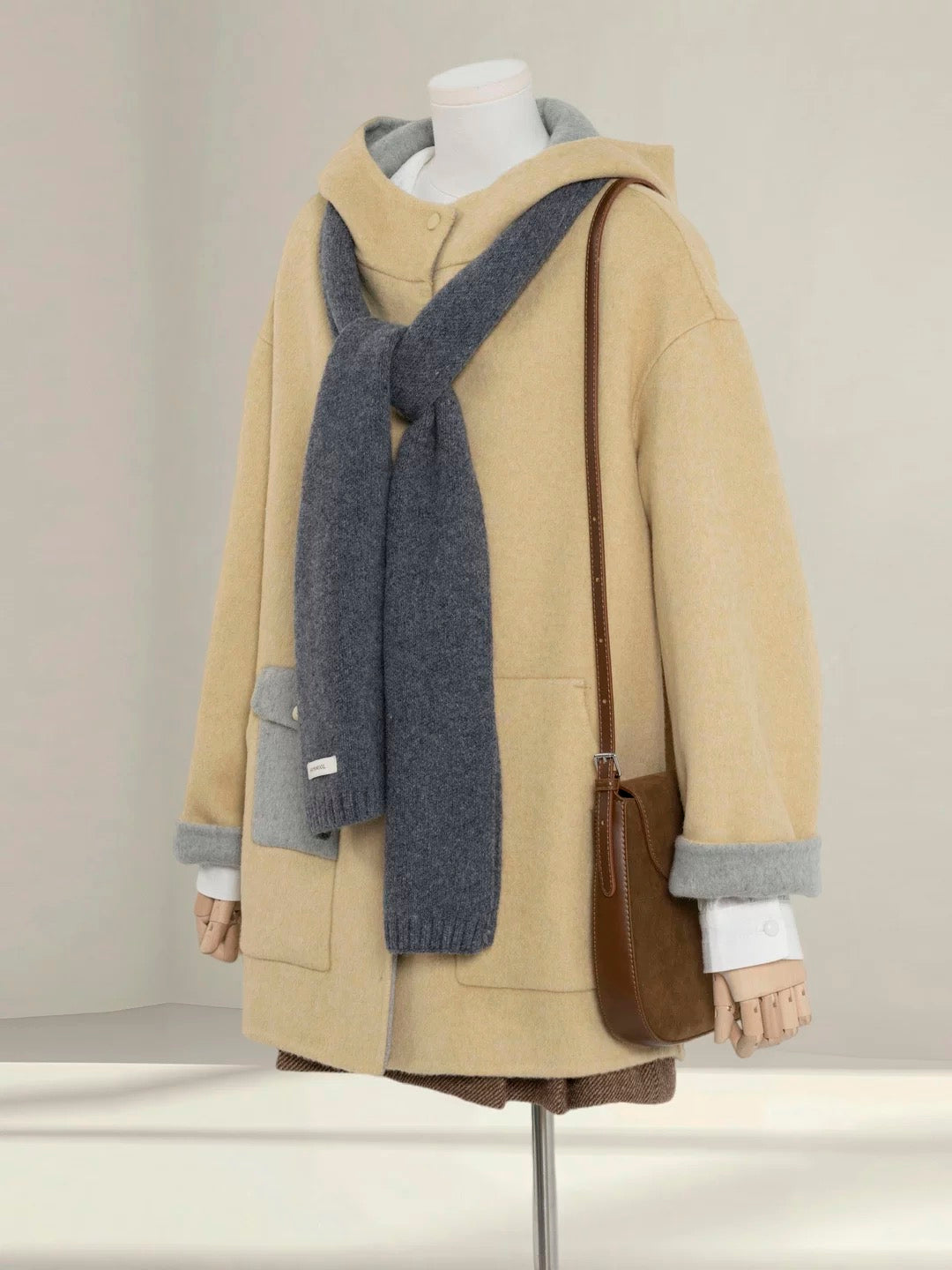 H1467 Double-faced wool coat