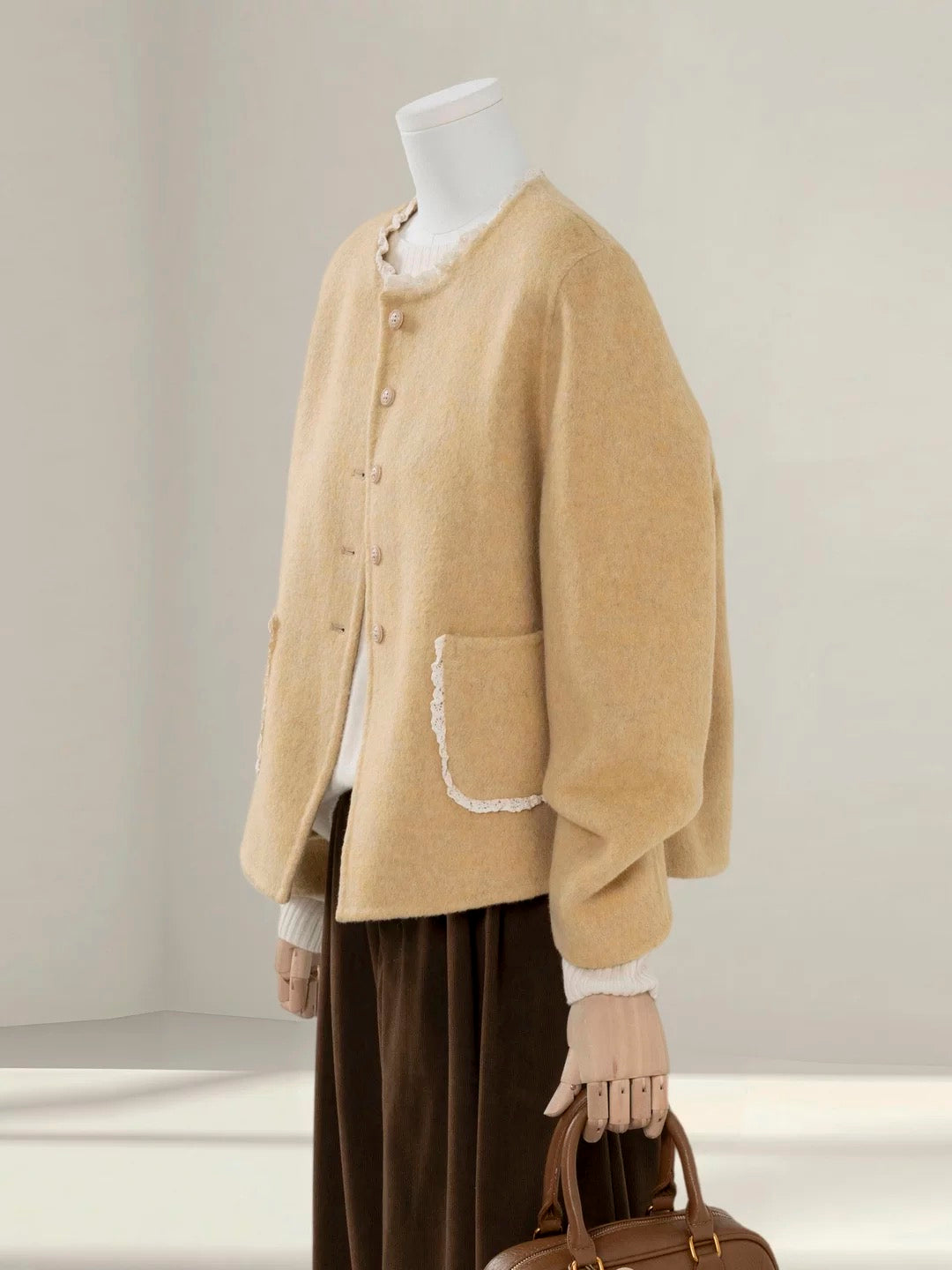 H1478 Wool Sweater Jacket