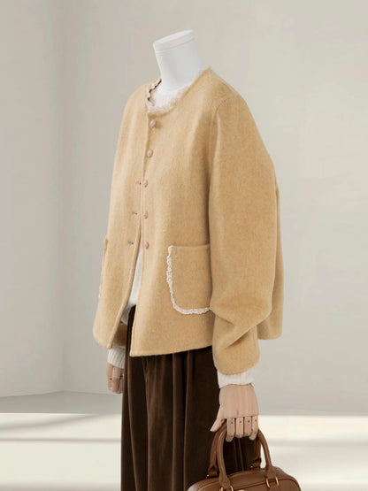 H1478 Wool Sweater Jacket