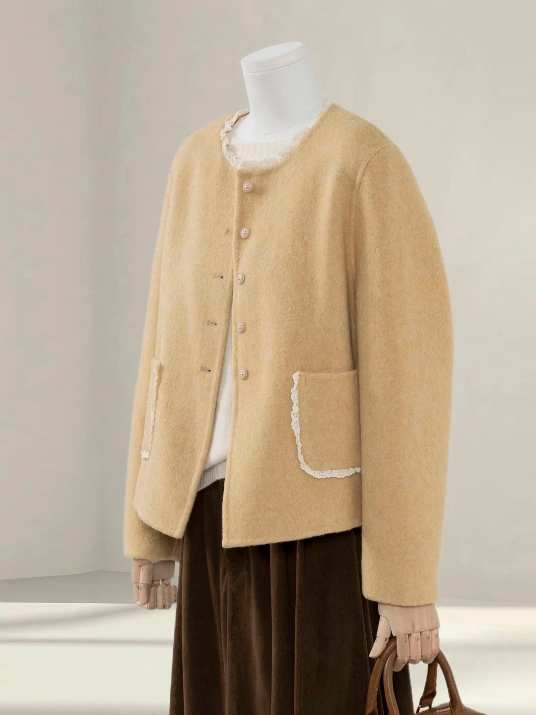 H1478 Wool Sweater Jacket