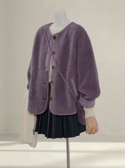 H1489 Wool Sweater Jacket
