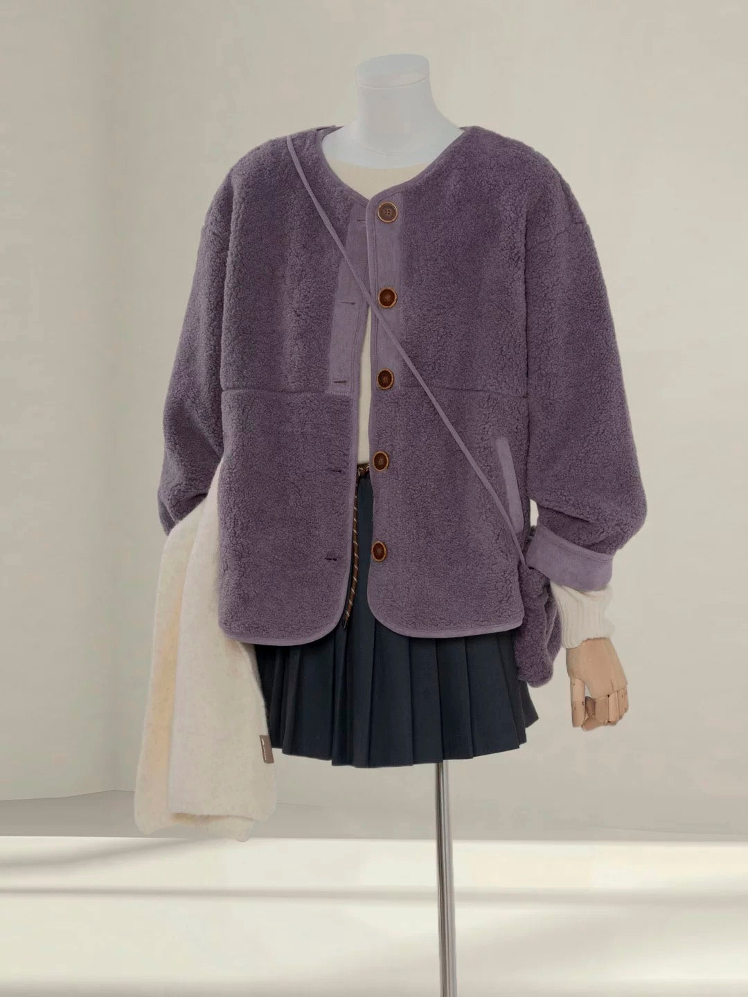 H1489 Wool Sweater Jacket
