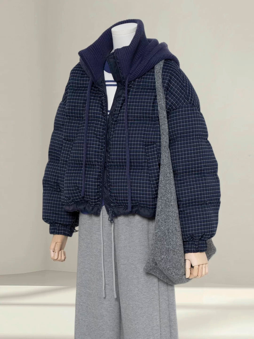 H1563 Plaid Cotton-padded Jacket