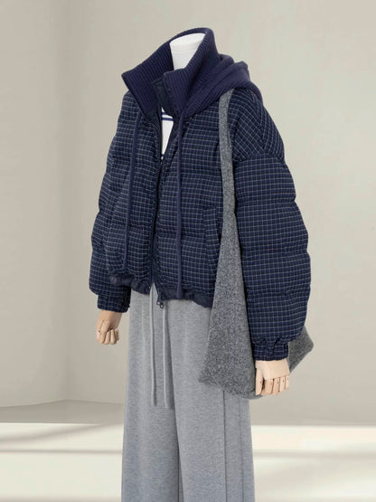 H1563 Plaid Cotton-padded Jacket