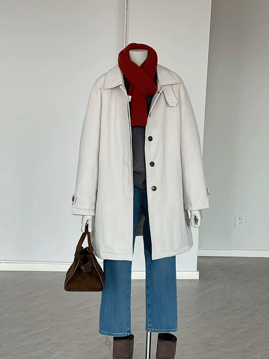 H1636 Mid-length trench coat