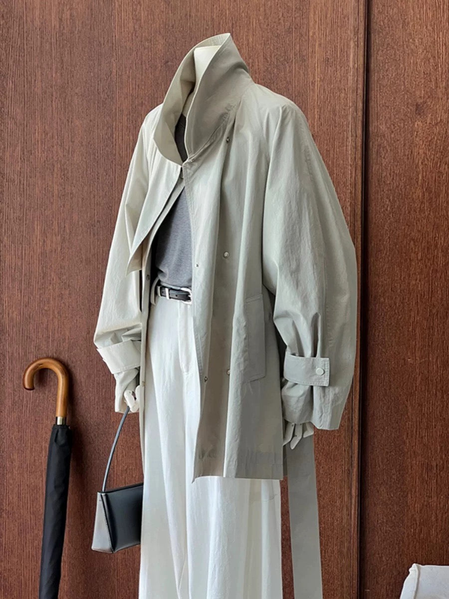 H1647 Mid-length trench coat