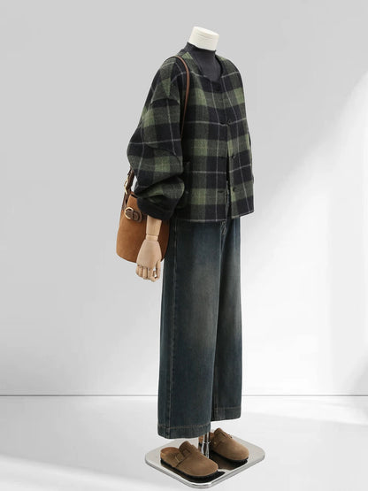 H1747 Plaid Jacket