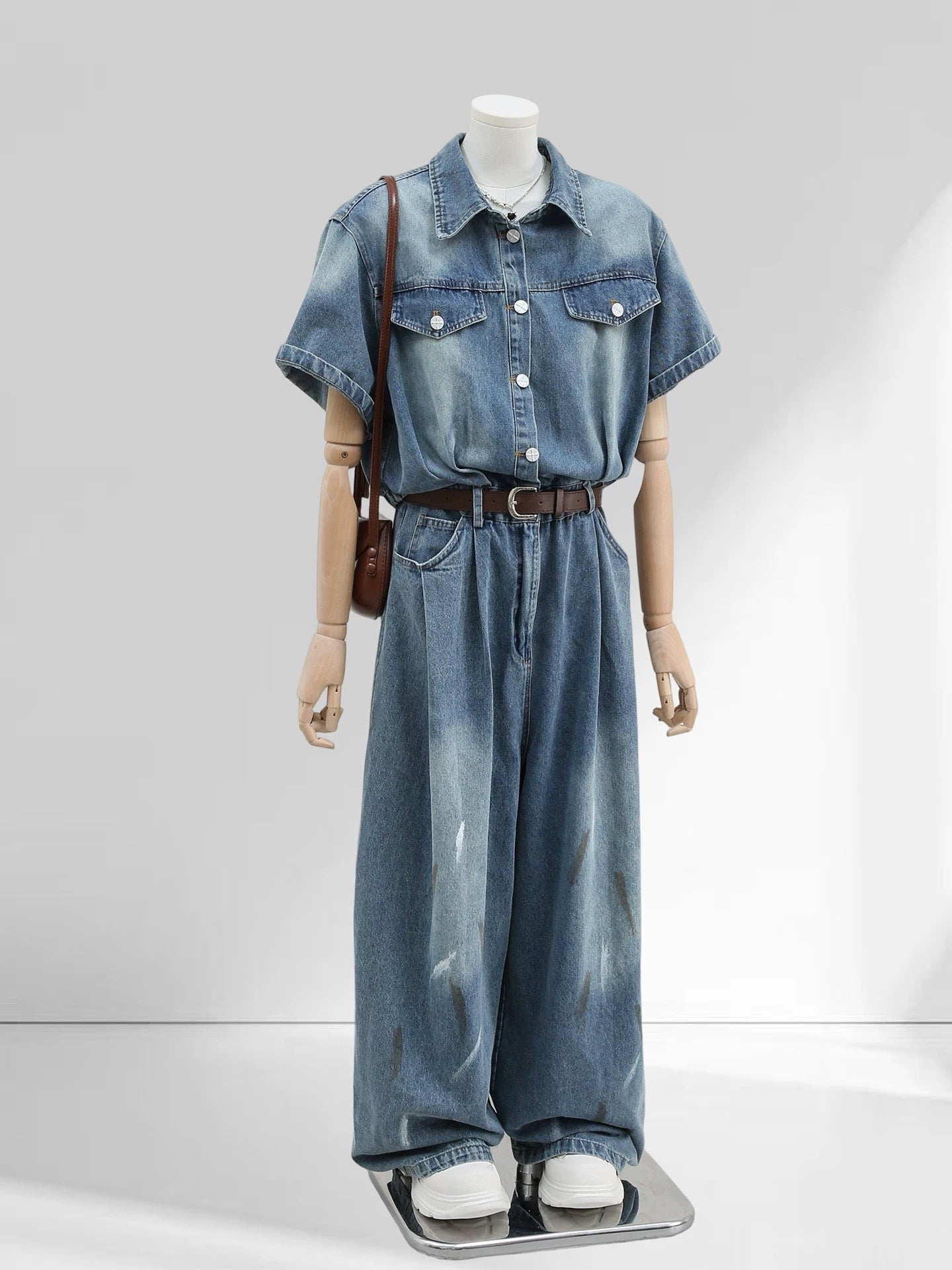 H1748 Denim Suit