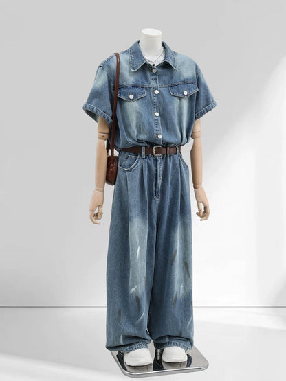 H1748 Denim Suit