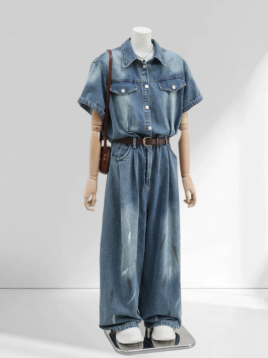 H1748 Denim Suit