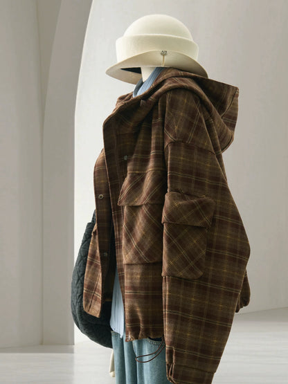 H1800 plaid coat