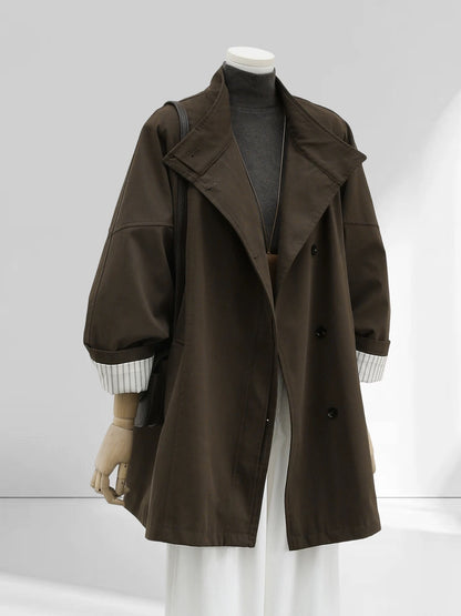 H1751 Brown trench coat