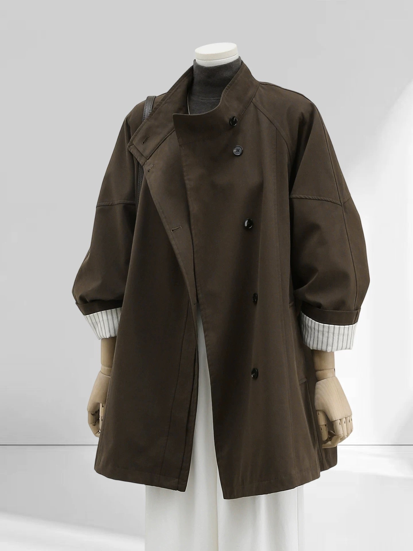 H1751 Brown trench coat